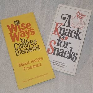 Pair of Vintage Wise Potato Chips Recipe Books